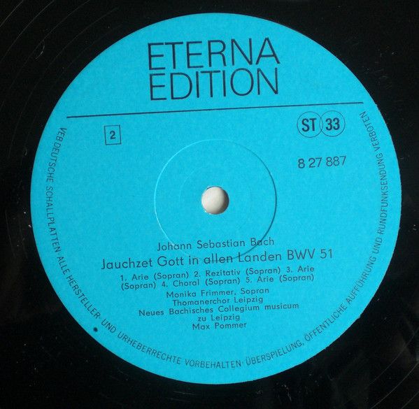 Eterna 8 27 887 - Johann Sebastian Bach, Monika Frimmer, Eberhar - Image 4