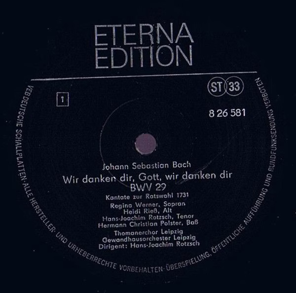 Eterna 8 26 581 - Johann Sebastian Bach, Regina Werner, Heidi Ri - Image 3