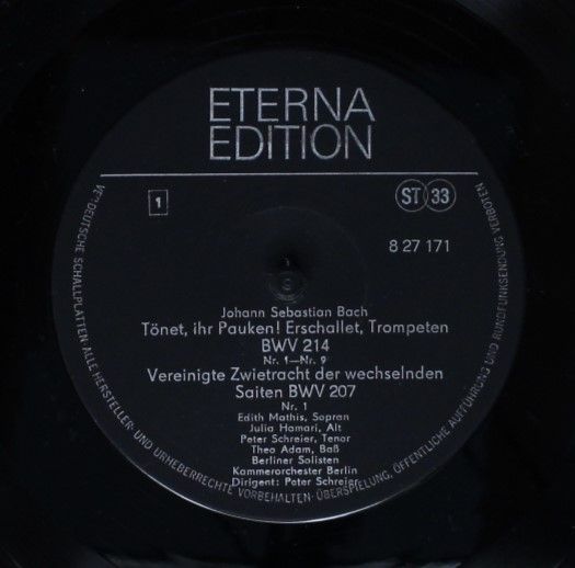 Eterna 8 27 171 - Johann Sebastian Bach - Tönet, Ihr Pauken BWV - Image 3