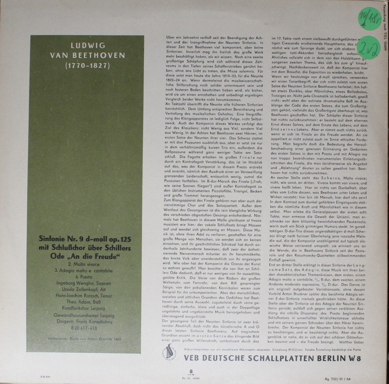 Eterna 8 20 418 - Ludwig van Beethoven, Gewandhausorchester Leip - Image 2