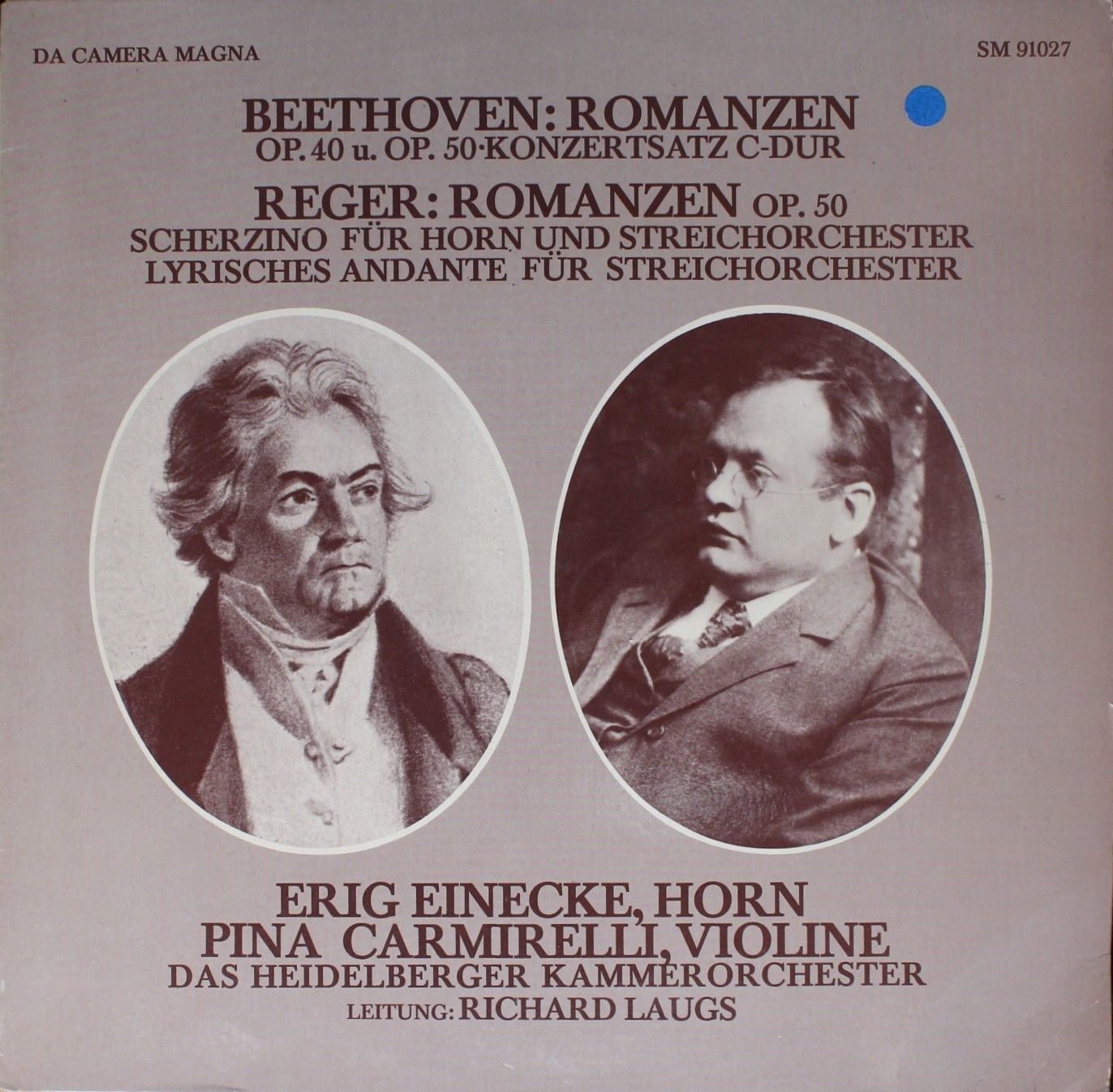 Da Camera Magna SM 91027 - Ludwig van Beethoven, Max Reger, Erig