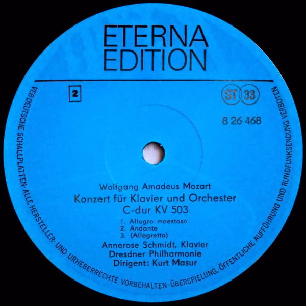 Eterna 8 26 468 - Wolfgang Amadeus Mozart, Annerose Schmidt, Dre - Image 3
