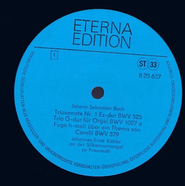 Eterna 8 25 637 - Johann Sebastian Bach, Johannes-Ernst Köhler - - Image 3