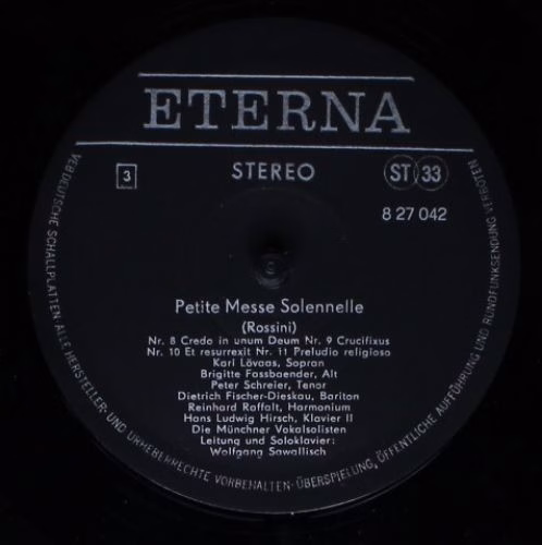 Eterna 8 27 041-042 - Gioacchino Rossini - Petite Messe Solennel - Image 7