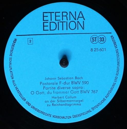 Eterna 8 25 601 - Johann Sebastian Bach, Herbert Collum - Orgelw - Image 4