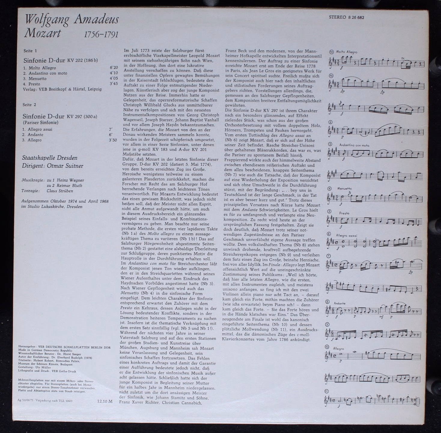 Eterna 8 26 682 - Wolfgang Amadeus Mozart, Staatskapelle Dresden - Image 2