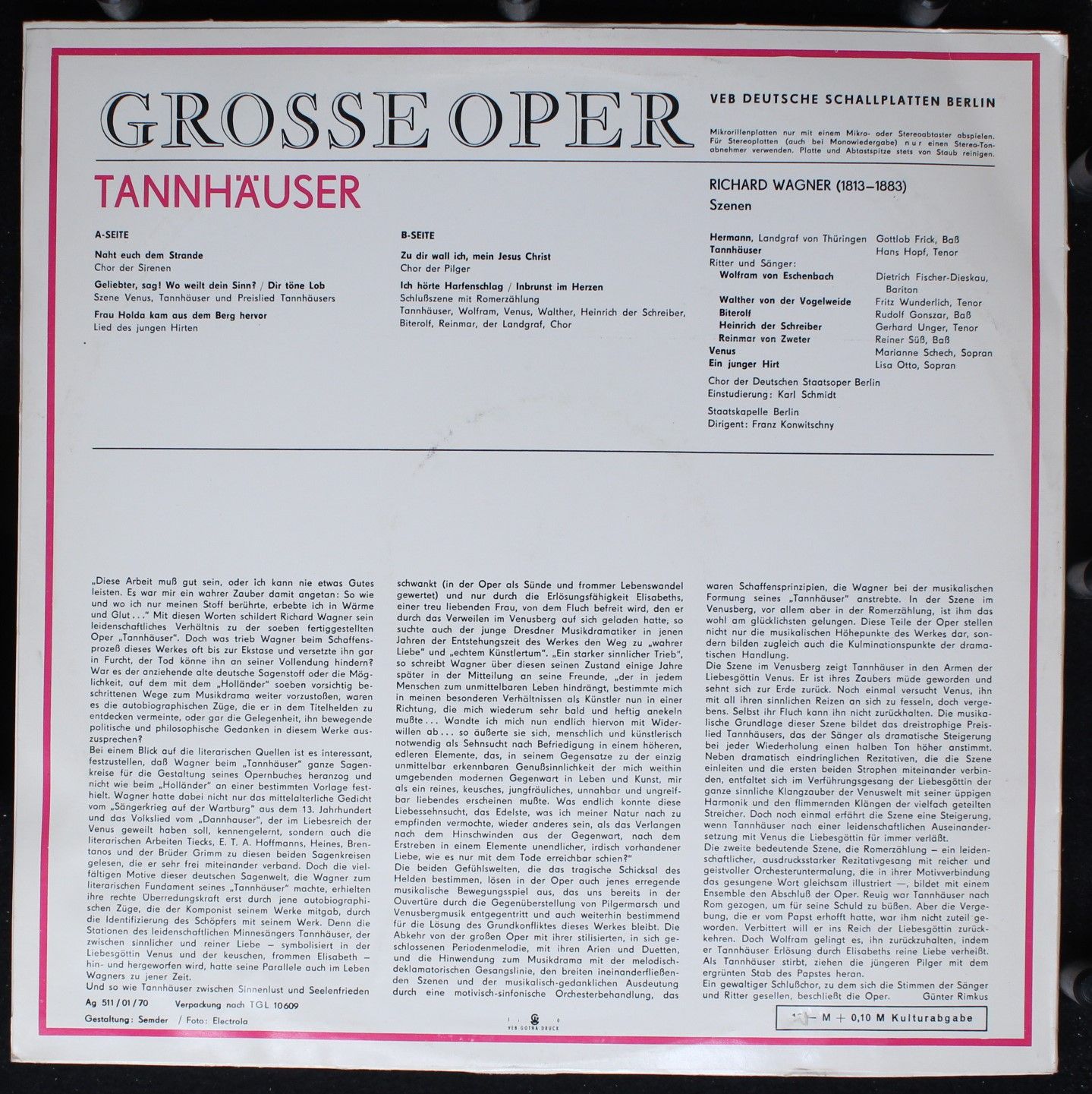 Eterna 8 25 242 - Richard Wagner, Hans Hopf, Marianne Schech, Li - Image 2