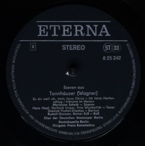 Eterna 8 25 242 - Richard Wagner, Hans Hopf, Marianne Schech, Li - Image 3
