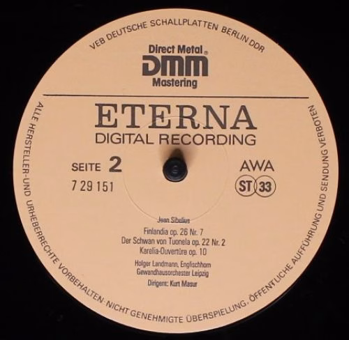 Eterna 7 29 151 - Jean Sibelius, Thomas Zehetmair, Gewandhausorc - Image 4