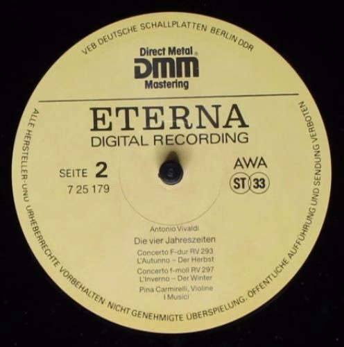 Eterna 7 29 179 - Antonio Vivaldi, I Musici, Pina Carmirelli - D - Image 4