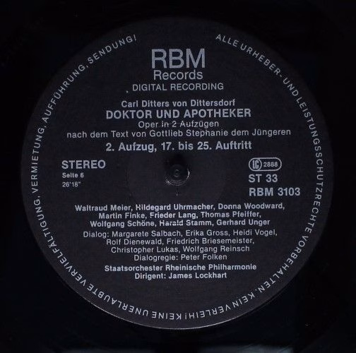 RBM Records RBM 3101/03 - Carl Ditters von Dittersdorf, Rheinisc - Image 12
