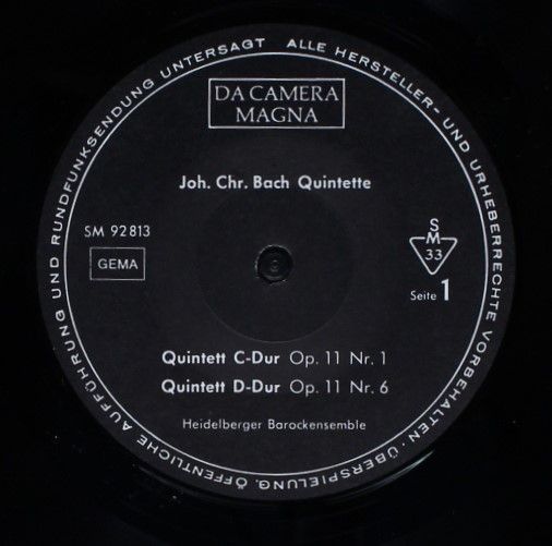 Da Camera Magna SM 92813 - Johann Christian Bach, Heidelberger B - Image 3