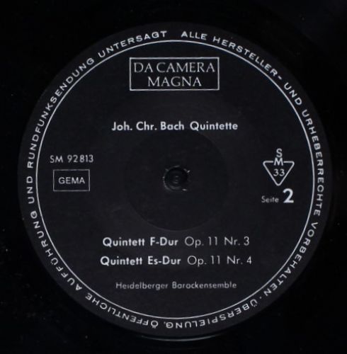 Da Camera Magna SM 92813 - Johann Christian Bach, Heidelberger B - Image 4