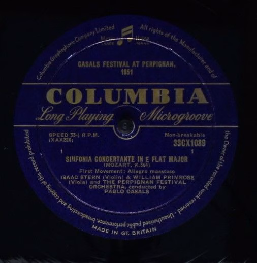 Columbia 33CX1089 - Perpignan Festival Orchestra, Pablo Casals, - Image 3