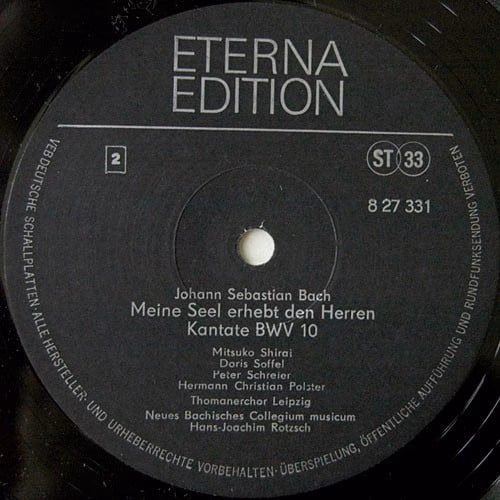 Eterna 8 27 331 - Johann Sebastian Bach, Mitsuko Shirai, Doris S - Image 4