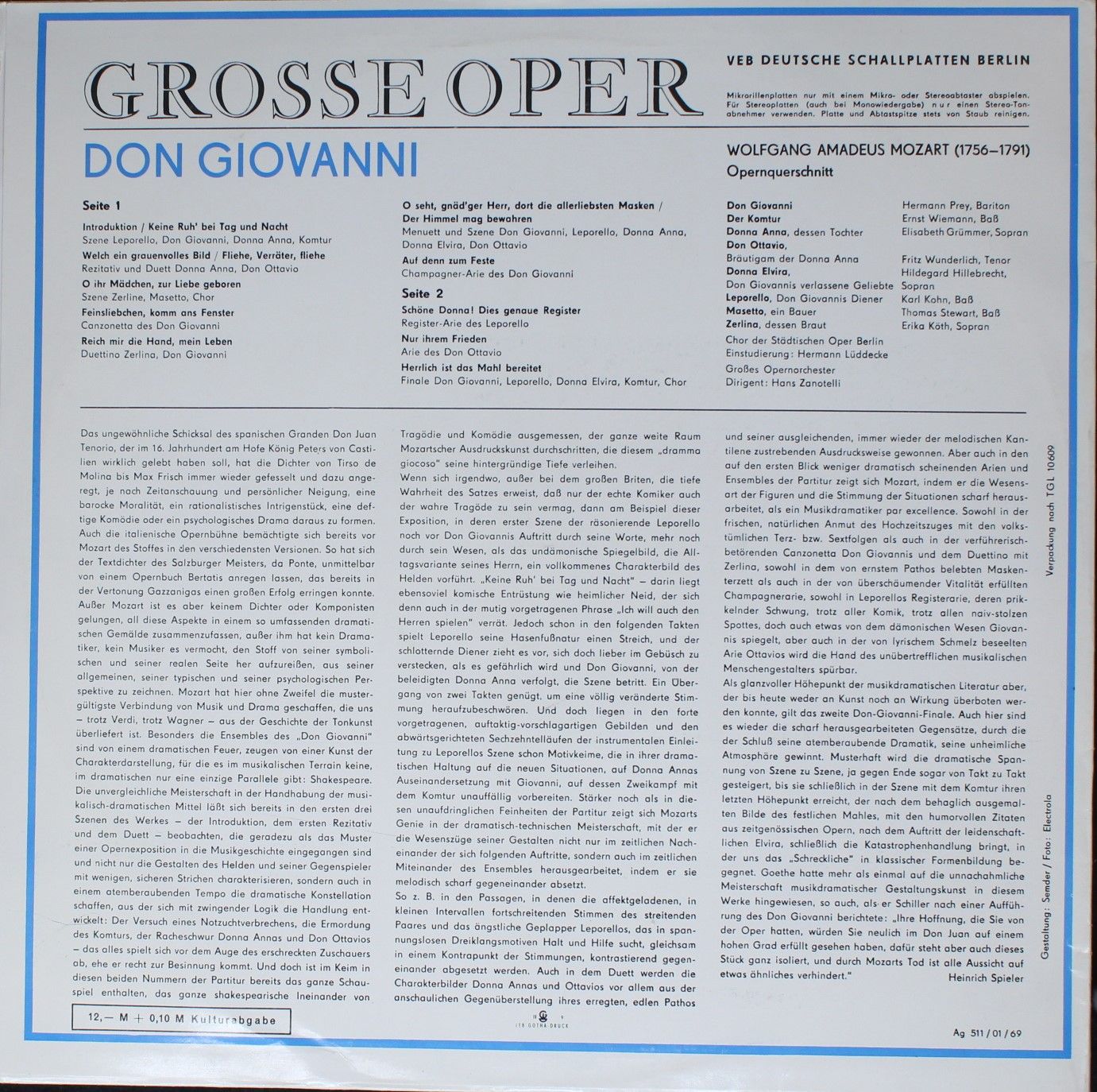 Eterna 8 25 232 - Wolfgang Amadeus Mozart - Don Giovanni - Image 2