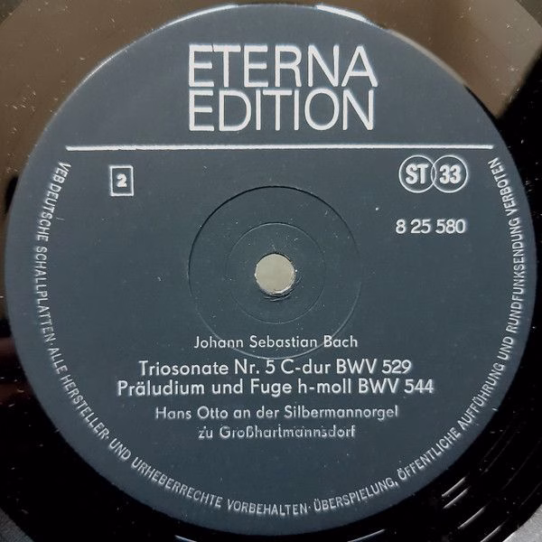 Eterna 8 25 580 - Johann Sebastian Bach, Hans Otto - Orgelwerke - Image 7