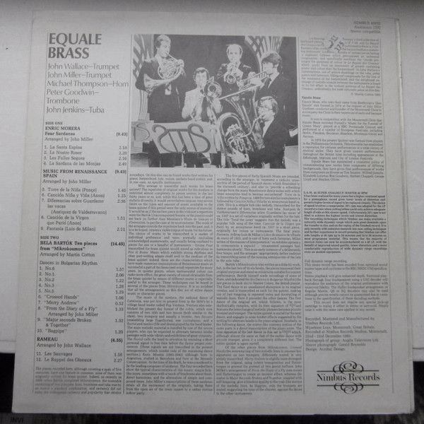 Nimbus Records NIMBUS 45010 - Equale Brass, Enric Morera, Béla B - Image 2