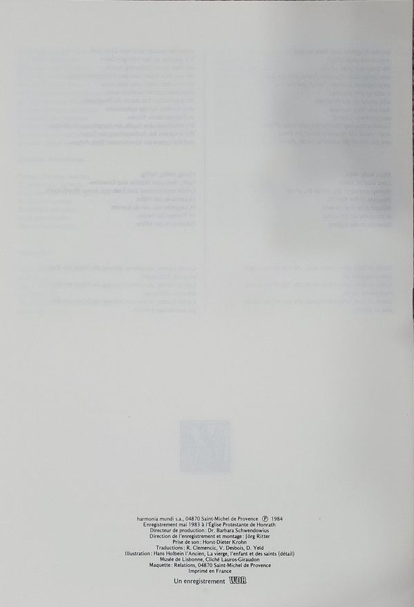 harmonia mundi France HMC 1160 - Heinrich Isaac, Ensemble Chanti - Image 4