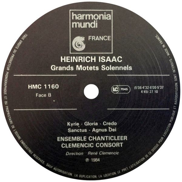 harmonia mundi France HMC 1160 - Heinrich Isaac, Ensemble Chanti - Image 5
