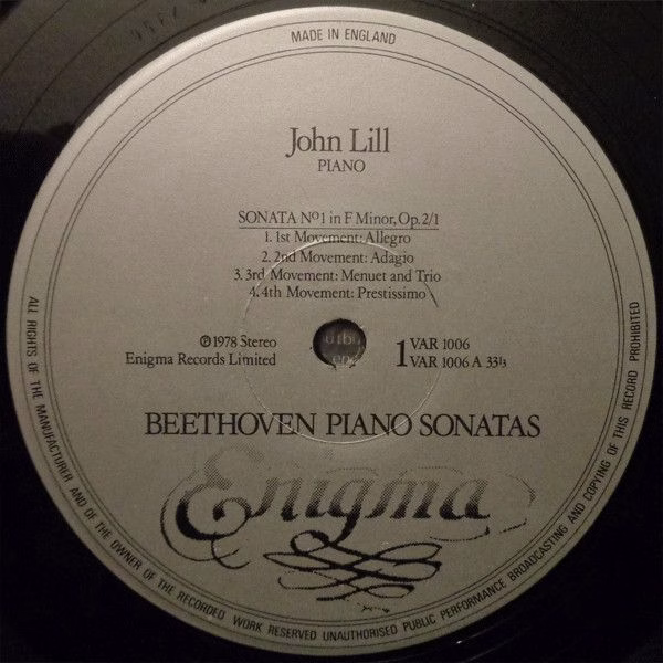 Enigma Records (8) VAR 1006 - Ludwig Van Beethoven, John Lill - - Image 3