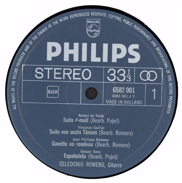 Philips 6582 001 - Celedonio Romero - Gitarrenmusik An Europäisc - Image 3