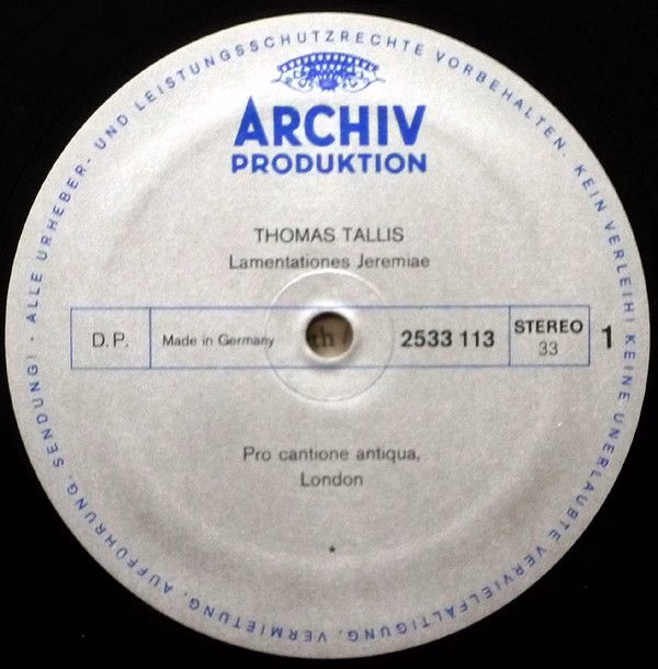 Archiv Produktion 2533 113 - Thomas Tallis, William Byrd, Pro Ca - Image 8