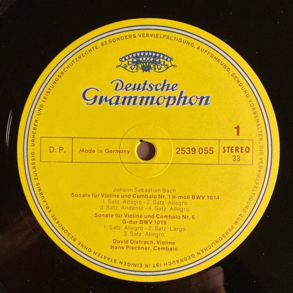 Deutsche Grammophon 2726 002 - Johann Sebastian Bach, David Oist - Image 5