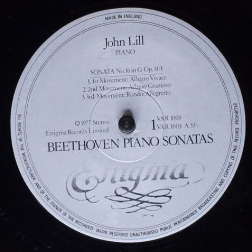 Enigma Records (8) VAR 1003 - Ludwig van Beethoven, John Lill - - Image 3