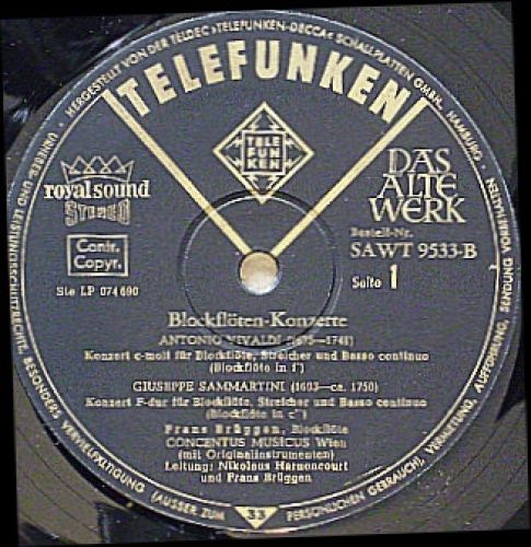 Telefunken SAWT 9533-B - Frans Brüggen, Concentus Musicus Wien, - Image 2