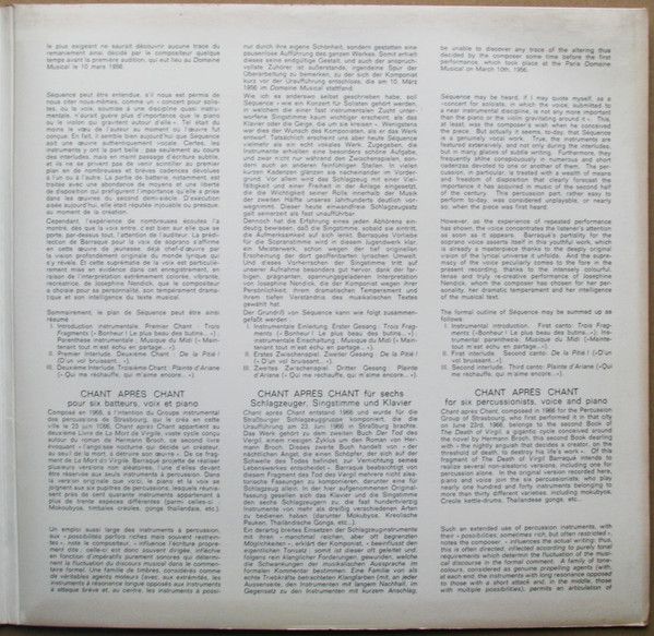 Valois MB 951 - Jean Barraqué, Josephine Nendick, Noël Lee, Cope - Image 3