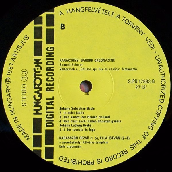 Hungaroton Antiqua SLPD 12883 - Johann Sebastian Bach, Dieterich - Image 4
