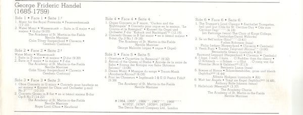 Argo D242 D3 - Georg Friedrich Händel, The Academy Of St. Martin - Image 4