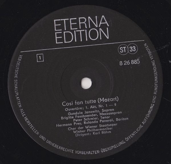 Eterna 8 26 885–887 - Wolfgang Amadeus Mozart - Così Fan Tutte ( - Image 4