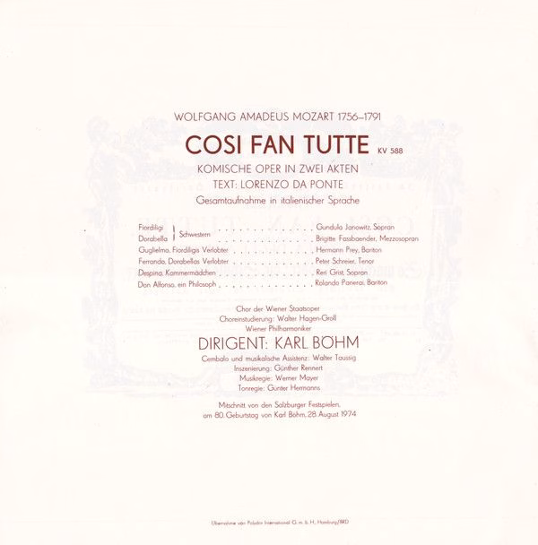 Eterna 8 26 885–887 - Wolfgang Amadeus Mozart - Così Fan Tutte ( - Image 10