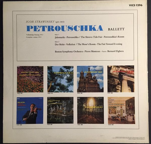 RCA Victrola VICS 1296 - Igor Stravinsky, Pierre Monteux, Boston - Image 2