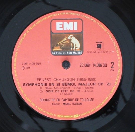 La Voix De Son Maître 2C 069-14086 - Ernest Chausson, Michel Pla - Image 5