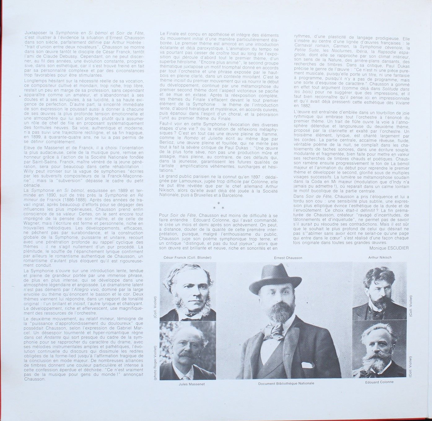 La Voix De Son Maître 2C 069-14086 - Ernest Chausson, Michel Pla - Image 3