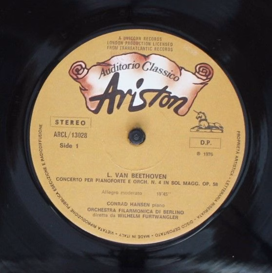 Ariston ARCL/13028 - Ludwig van Beethoven, Conrad Hansen, Wilhel - Image 3