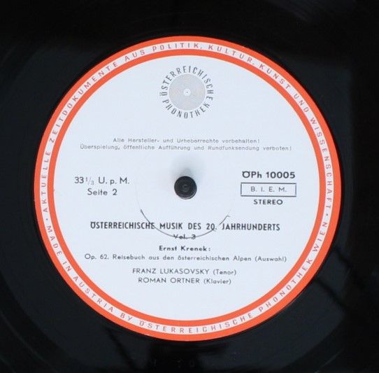 Österreichische Phonothek ÖPh 10005 - Ernst Krenek, Anton Heille - Image 4