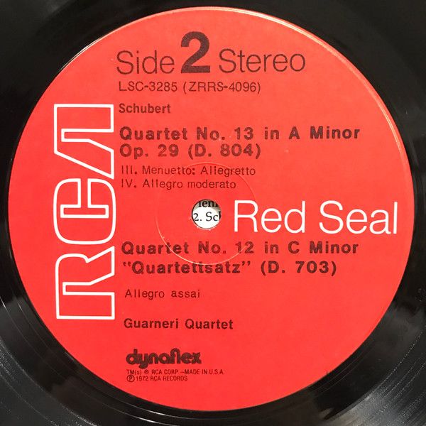 RCA Red Seal LSC-3285 - Guarneri Quartet, Franz Schubert - Quart - Image 4