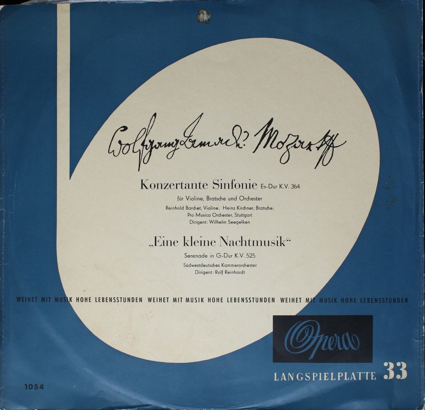 Opera 1054 - Wolfgang Amadeus Mozart, Reinhold Barchet, Heinz Ki