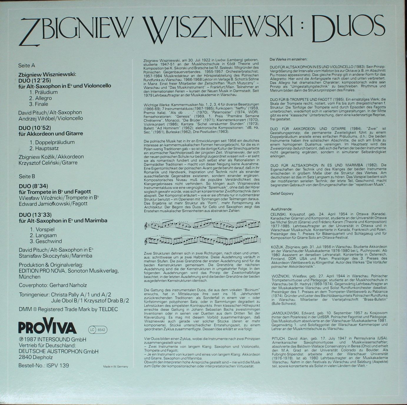 Pro Viva ISPV 139 - Zbigniew Wiszniewski, David Pituch, Andrzej - Image 2