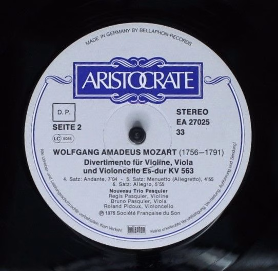 Aristocrate EA 27025 - Wolfgang Amadeus Mozart, Le Nouveau Trio - Image 4