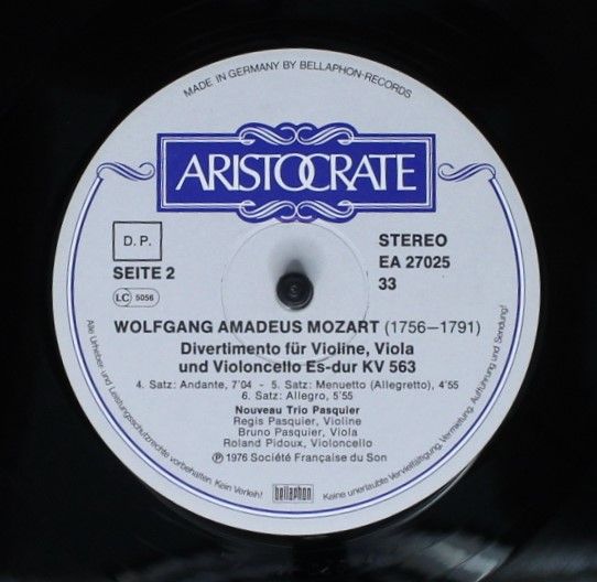 Aristocrate EA 27025 - Wolfgang Amadeus Mozart, Le Nouveau Trio - Image 4