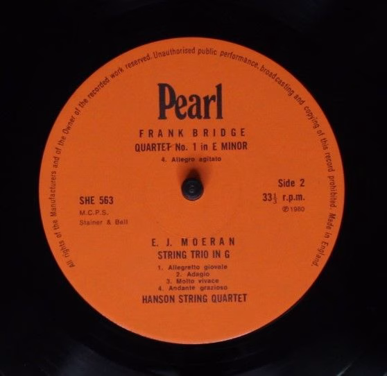 Pearl SHE 563 - Frank Bridge, Ernest John Moeran, Hanson String - Image 4