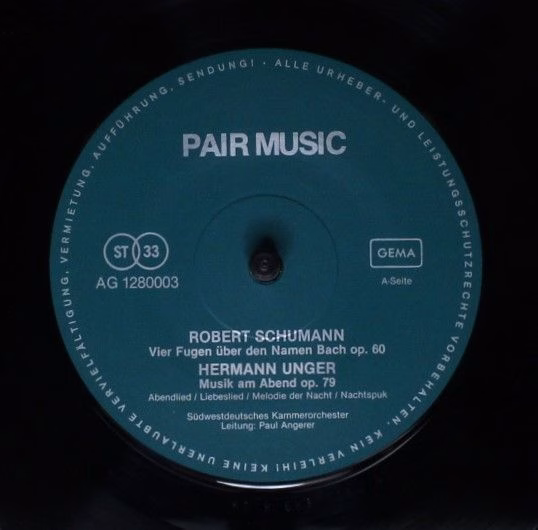Pair Music AG 1280003 - Robert Schumann, Hermann Unger, Max Rege - Image 3