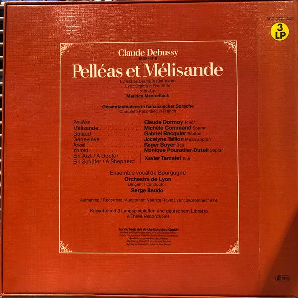 Eurodisc 300 096-445 - Claude Debussy, Orchestre De Lyon, Serge - Image 2