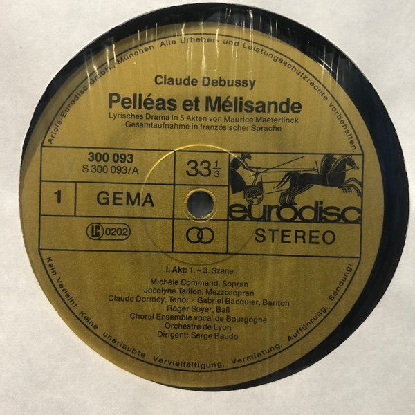 Eurodisc 300 096-445 - Claude Debussy, Orchestre De Lyon, Serge - Image 3