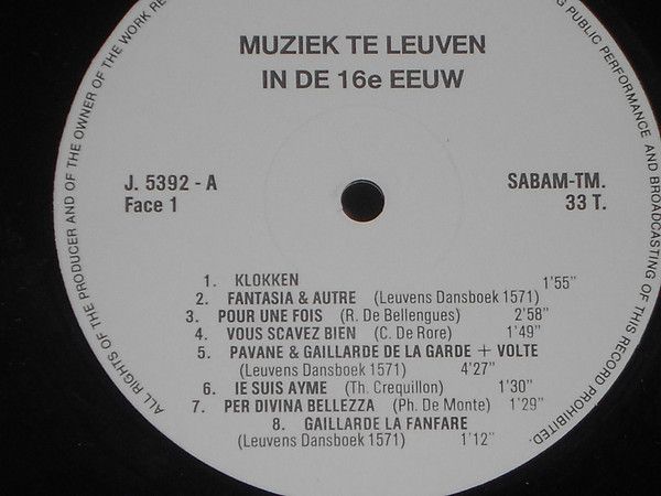 Not On Label J. 5392 - Gilbert Huybens - Muziek Te Leuven In De - Image 5